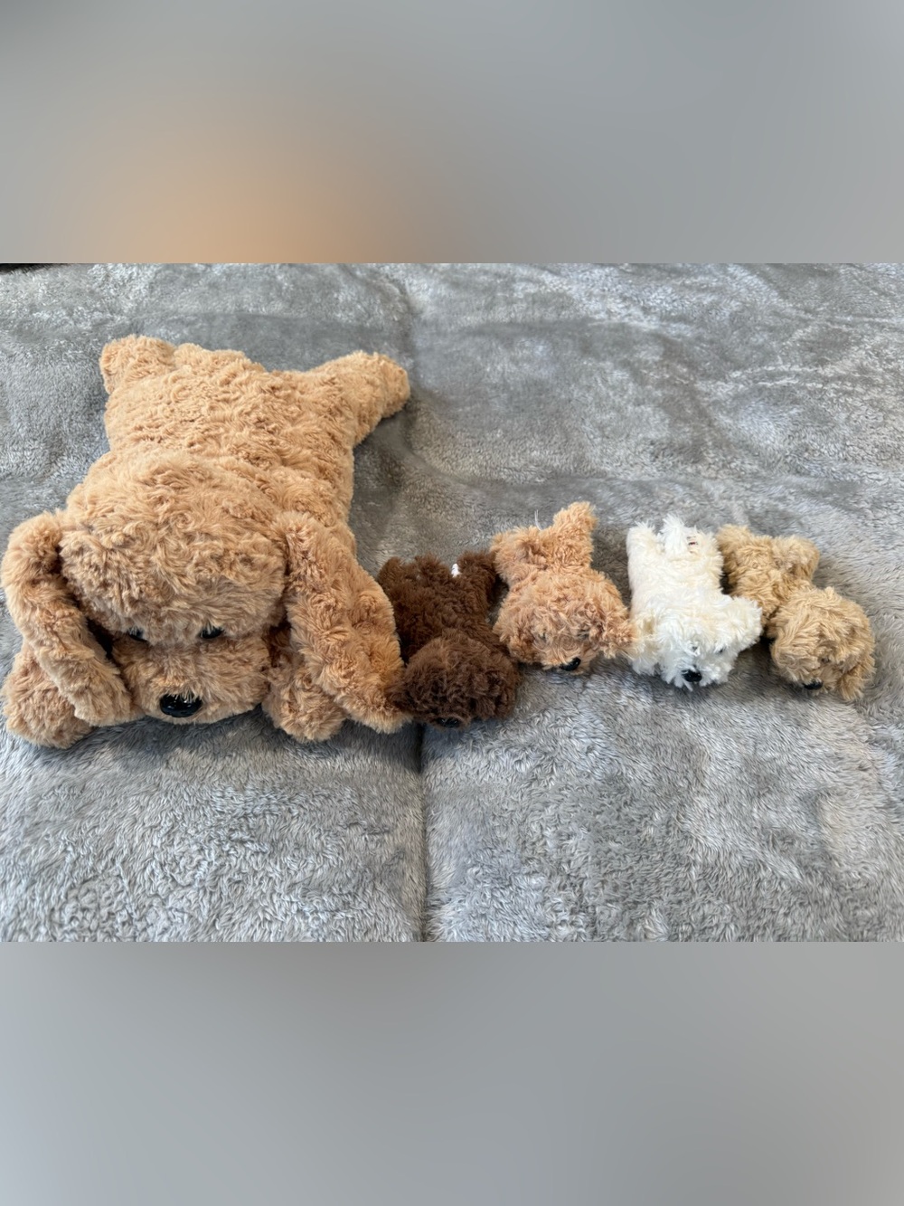 Plush Dog Toy Set - Brown, Tan, Cream